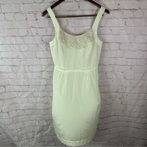 NWT Banana Republic Cream Lace detail cotton silk blend sheath slip dress sz 6